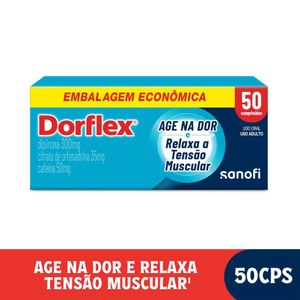 Dorflex Analgésico e Relaxante Muscular 300mg + 35mg + 50mg Sanofi 50 Comprimidos