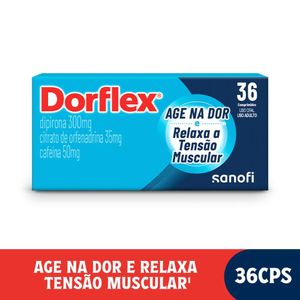 Dorflex Analgésico e Relaxante Muscular 300mg + 35mg + 50mg 36 Comprimidos