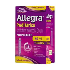 Allegra Antialérgico Pediátrico Cloridrato de Fexofenadina 6mg/ml Suspenção Oral 60ml