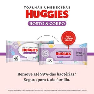 Lenços Umedecidos Huggies Rosto e Corpo Limpeza 4 x 48 Un