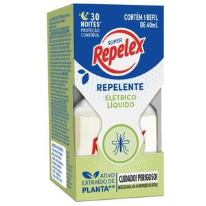 Repelente Elétrico Líquido Repelex 40ml 30 Noites Refil