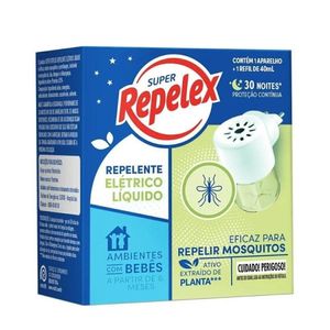 Repelex Aparelho Elétrico + Refil Líquido 40ml 30 Noites