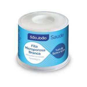 Fita Micropore São João Cremer Branca 5cm x 4,5m