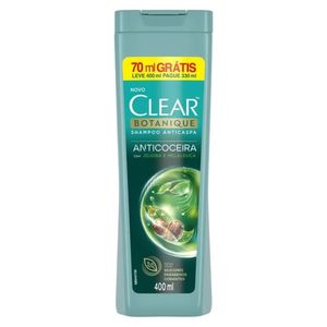 Shampoo Clear Anticoceira Leve 400 Pague 330ml