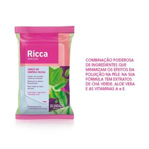 Lenços Removedores de Maquiagem Ricca 20 Unidades