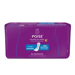 Absorvente Noturno Poise Maxi Escapes de Urina 8 Unidades