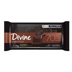 Chocolate Divine Amargo 70% Cacau 70g