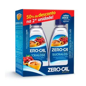 Kit Adoçante Líquido Zero-Cal Sucralose 2 unidades 100ml cada