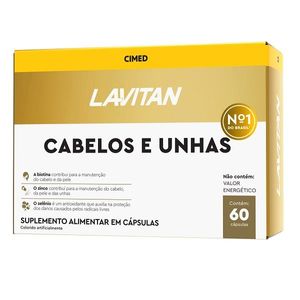 Lavitan Cabelos e Unhas Cimed 60 Unidades