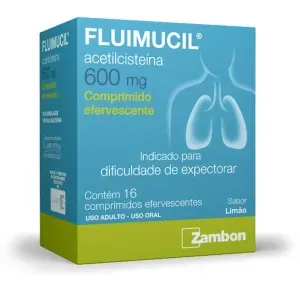 Fluimucil 600mg Sabor Limão 16 Comprimidos Efervescentes