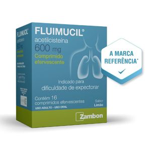 Fluimucil 600mg Sabor Limão 16 Comprimidos Efervescentes