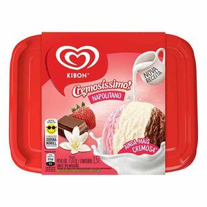 Sorvete de Pote Kibon Cremosíssimo Napolitano 1,5 Lt