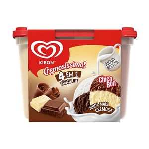 Sorvete Kibon Cremosíssimo Chocolate 4 em 1 2L