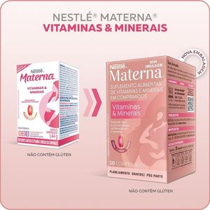 Suplemento alimentar Materna Vitaminas & Minerais 30 unidades