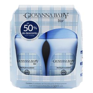 Kit Desodorante Roll-On Giovanna Baby Blue 50ml 2 Unidades