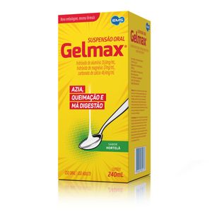 Gelmax Antiácido Suspensão Oral Sabor Hortelã 240ml Frasco
