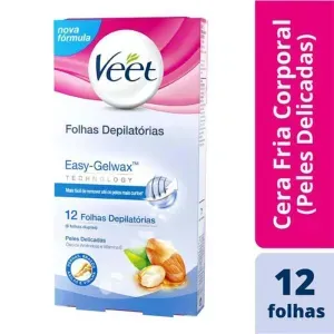 Folha Depilatória Veet Peles Delicadas 12 Unidades