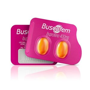 Buscofem Ibuprofeno 400mg Hypera 2 Cápsulas Envelope