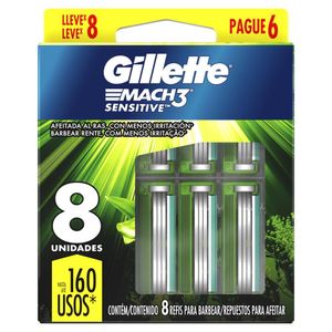 Carga Gillette Mach3 Sensitive Leve 8 Pague 6