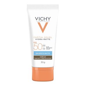 Protetor Solar com Cor 5 0 Vichy Capital Soleil Hydramatte FPS 50 30g