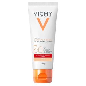 Protetor Solar com Cor 1 0 Vichy Capital Soleil UV Pigment Control FPS 60 40g