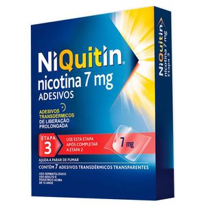 Niquitin 7mg 7 Adesivos Transparente