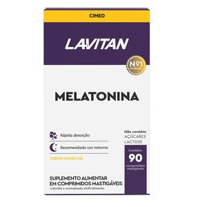 Suplemento Alimentar Lavitan Melatonina Maracujá Cimed Mastigáveis 90 Comprimidos