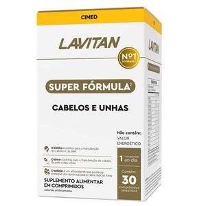 Lavitan Super Fórmula Cabelos e Unhas Cimed 30 Comprimidos