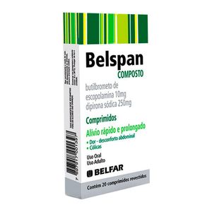 Belspan 250mg + 10mg 20 Comprimidos Revestidos Belfar