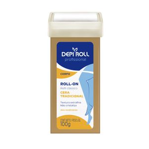 Cera Depilatória Depi-Roll Tradicional com Tampa Refil 100g