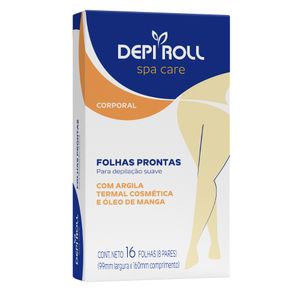 Folhas Depilatórias Corporais Depi-Roll Spa Care 16 Unidades