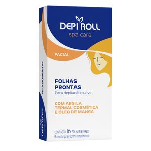 Folhas Depilatórias Faciais Depi-Roll Spa Care 16 Unidades