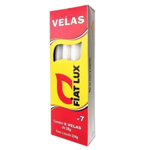 Vela branca Fiat Lux nº7 8 unidades