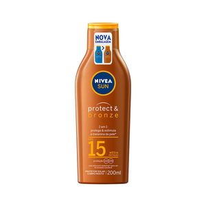 Protetor Solar Protect & Bronze FPS 15 Nivea Sun 200ml