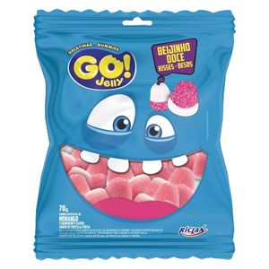 Bala Go Jelly Gelatina Beijinho Doce Morango 70g