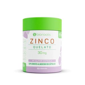 Zinco Bioroots 30mg 60 Cápsulas Divina Pharma