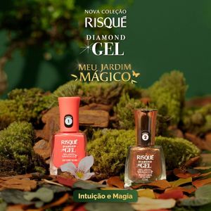 Top Coat Fixador Risqué Diamond Gel Meu Jardim Mágico Intuição e Magia 9,5ml