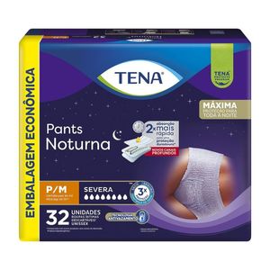 Roupa Íntima Tena Pants Noturna P/M Embalagem Econômica 32 unidades