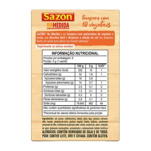 Tempero Sazón na Medida 10 Vegetais 30g