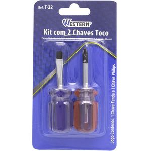 Chave de Fenda Philips Toco 2 Peças T-32 Western