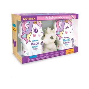 Kit Nutriex Infantil Shampoo 250ml + Condicionador 230ml com Unicórnio Branco