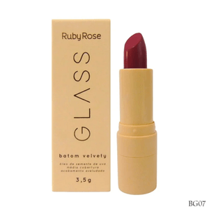 Batom Ruby Rose Bala Velvety Glass BG07 HB 548