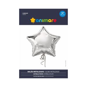 Balão BR Festas Estrela Prata