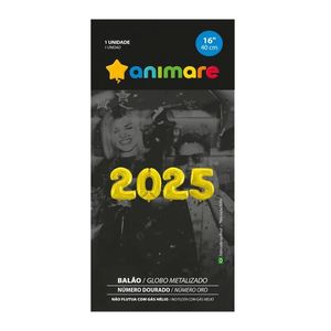 Kit de Balões BR Festas 2025 Dourado