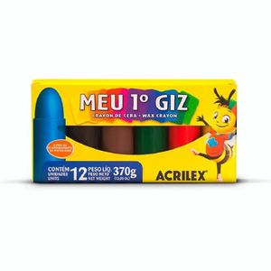 Giz de Cera Acrilex Meu Primeiro Giz 6 Cores