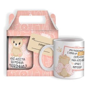 Caneca Cerâmica Baby Urso Azul Disarz