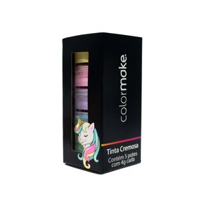 Kit Tinta Facial Colormake Unicórnio com 5 Cores
