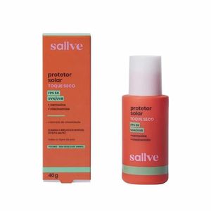 Protetor Solar Facial Sallve FPS 50 Toque Seco Efeito Matte com Niacinamida 40g