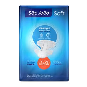 Fralda São João Soft Econômica Adulto EG 26 Unidades