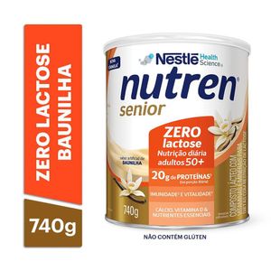 Complemento Alimentar Nutren Senior Zero Lactose Baunilha 740g